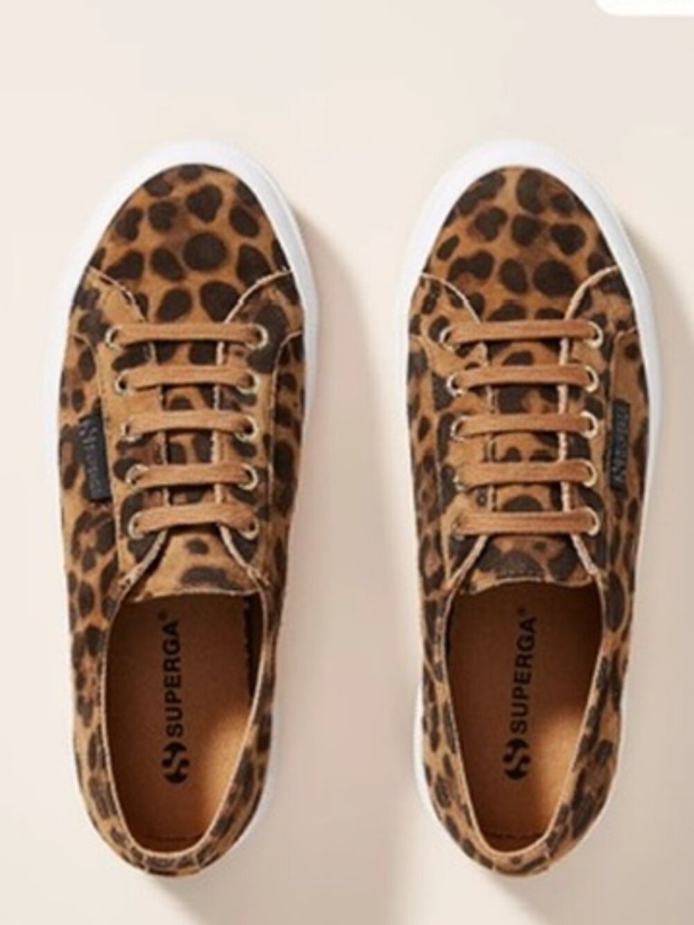 SUPERGA Leopard print sneakers, Sz 38.